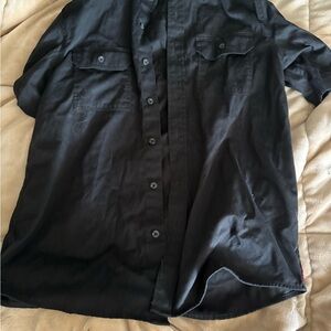 Wrangler Men's Black Casual Button Down Shirt